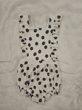 Cat & Jack Cream Floral Baby Romper